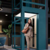 iKONIC Eclipse Traction Platform Lift brown green in hotel