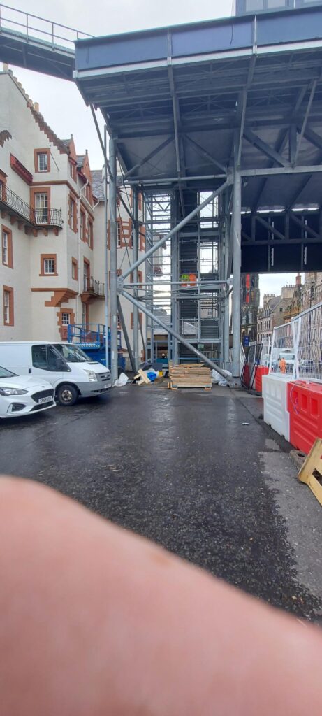 3944 temporary lift installation