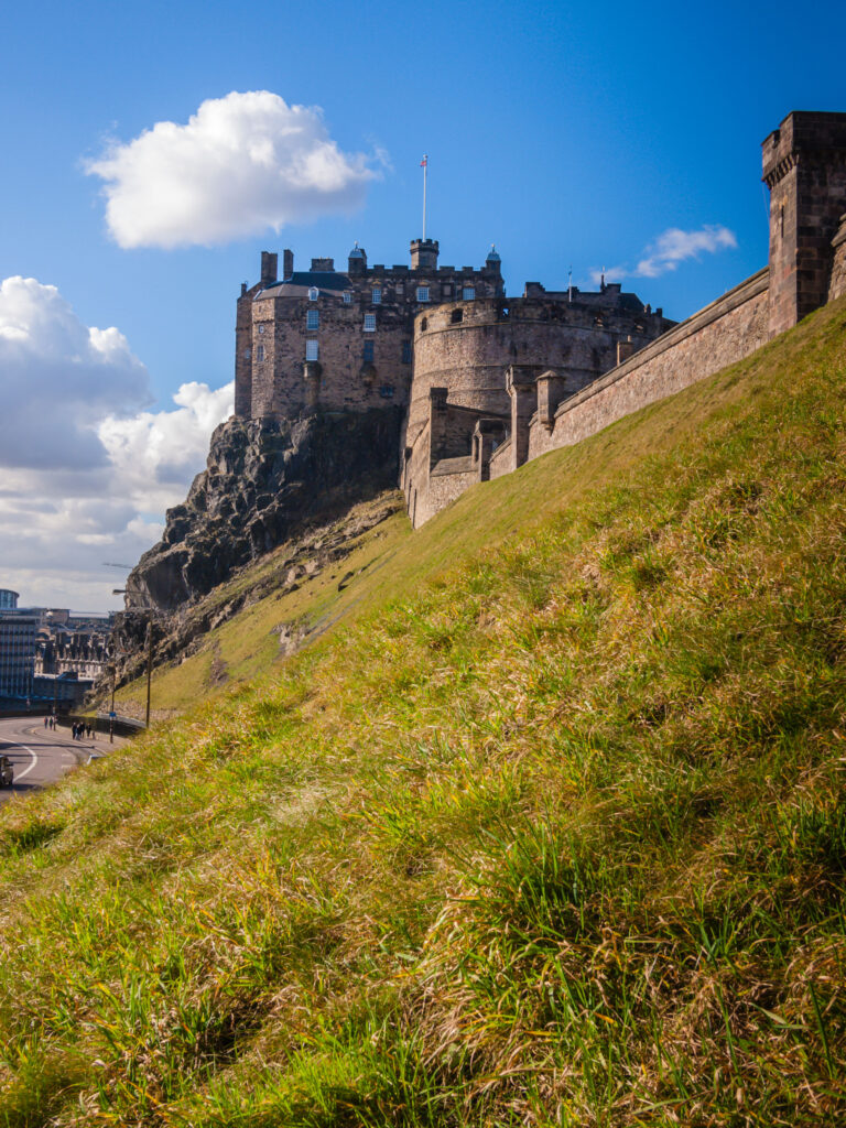 rear of edinburgh castle and mound edinburgh, scotland ROYAL EDINBURGH MILITARY TATTOO