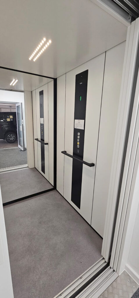solution 2 The cabin of a hybrid platform lift installation by Ikonic Lifts