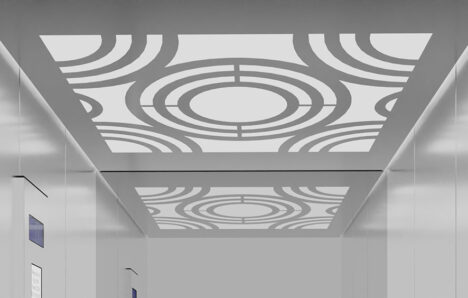 Circle Pattern In Stainless Steel Pannel