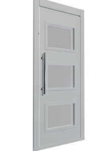 Glass Framed Swing Door WIth Pipe Handle