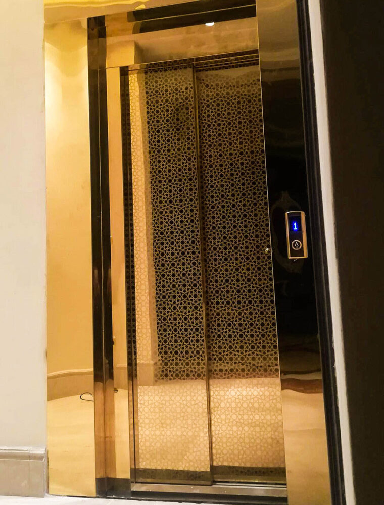 Gold Mirror Coating Side Opening Doors