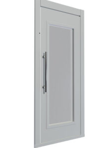 Single Panel Glass Swing Door WIth Pipe Handle